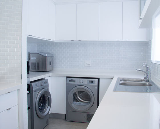 Vanilla Quartz Kitchen Countertop Laundry Room