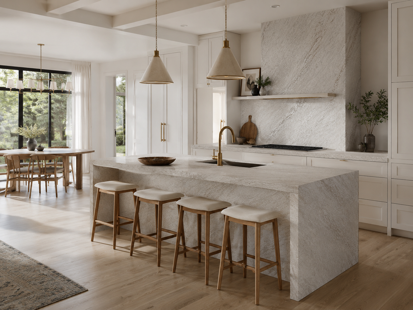 ProQuartz grand canyon leathered matte finish quartz brown and orange stone countertops for kitchen