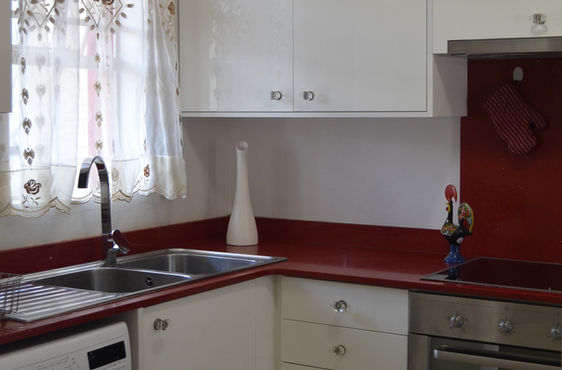 Ruby Red Quartz Kitchen Countertop 