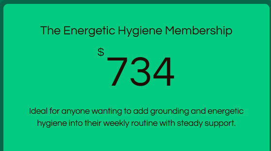 Energetic hygiene membership details part 1