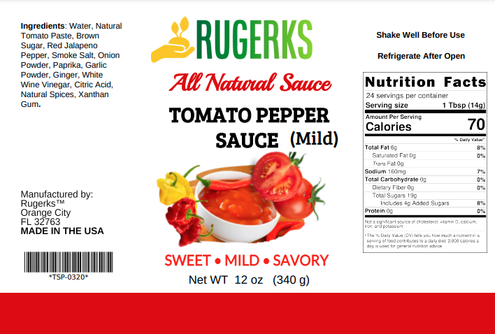 Thumbnail: Rugerks Tomato Pepper Sauce  (Mild)