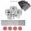 Thumbnail: Magnetic Spice Jars With Wall Mounted Rack Stainless Steel Spice Tins