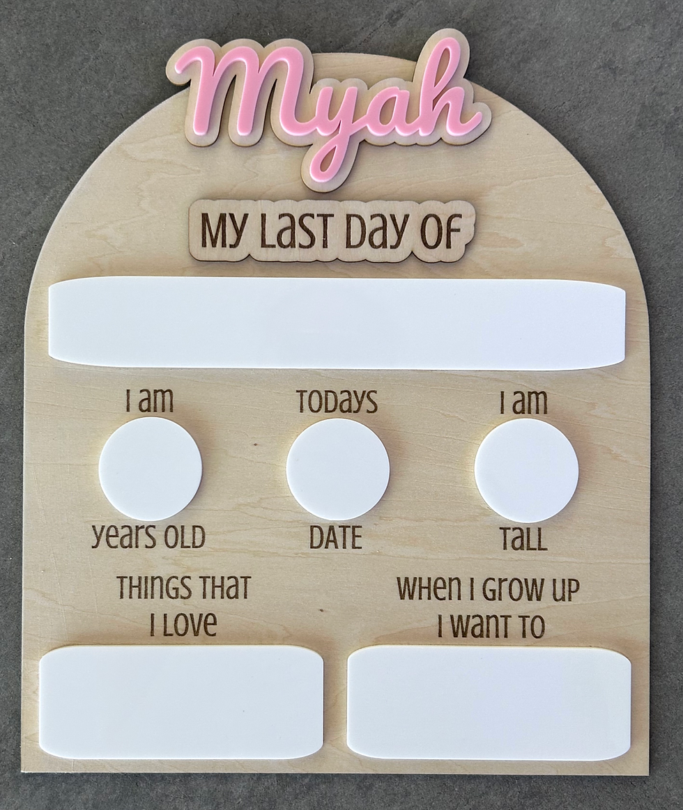 Thumbnail: Personalised First & Last Day of School Board