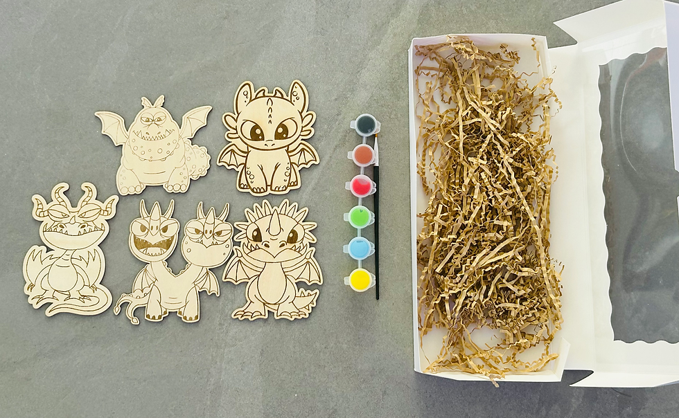 Thumbnail: How to train your Dragon Box of Wood pictures to paint