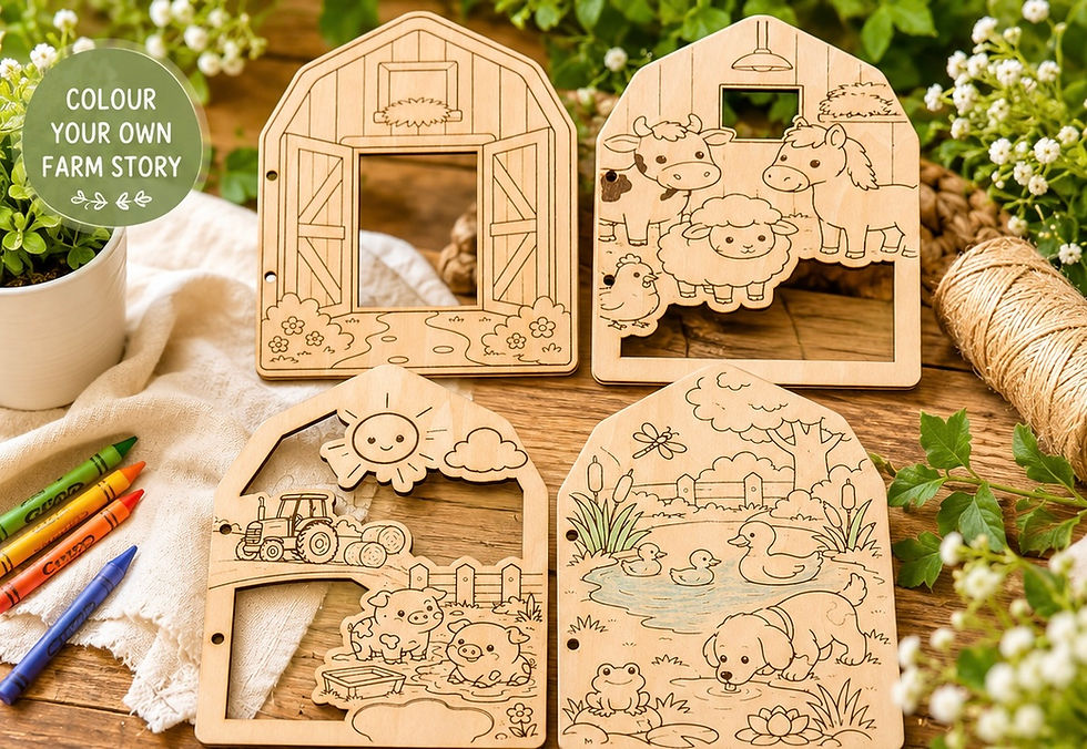 Thumbnail: Paint your own Farm Story Wood Pictures