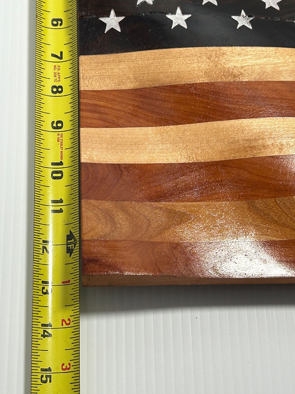 Thumbnail: Wooden Wavy American Flag Red Cedar and Maple