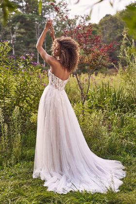 lillian west boho wedding dress 66330 by Lillian West , Cowl Neck Chiffon A-Line Wedding Dress