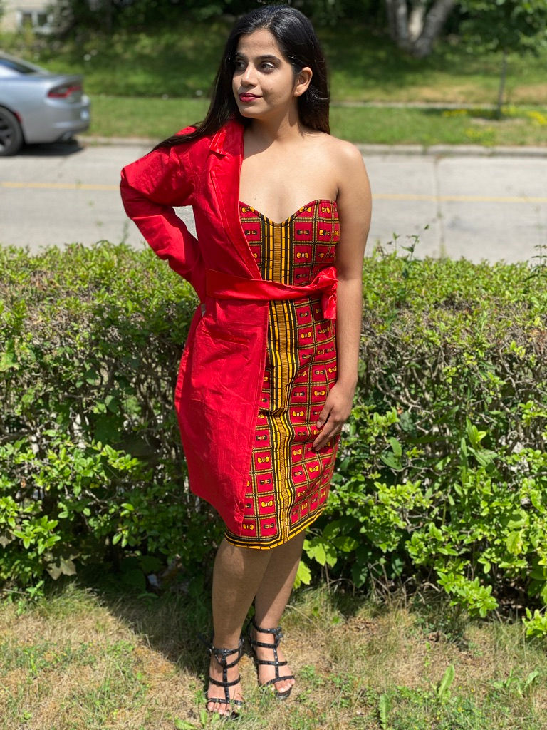 Miniatura: Strapless & Side Blazer Gown