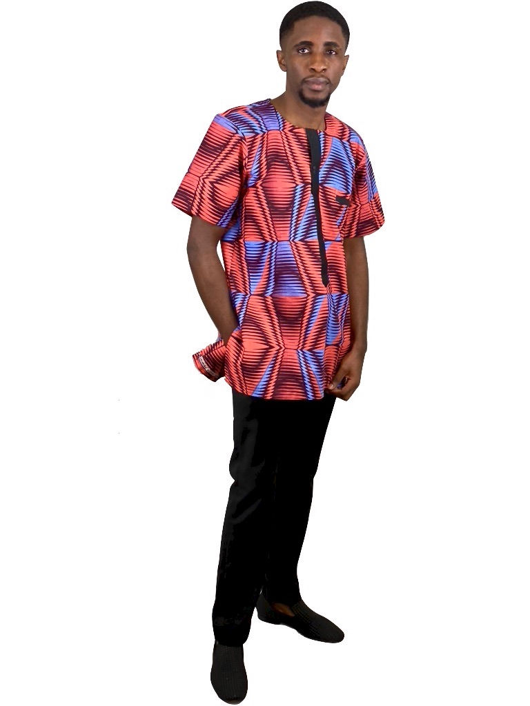 Thumbnail: J-African Print Short Sleeve Shirt