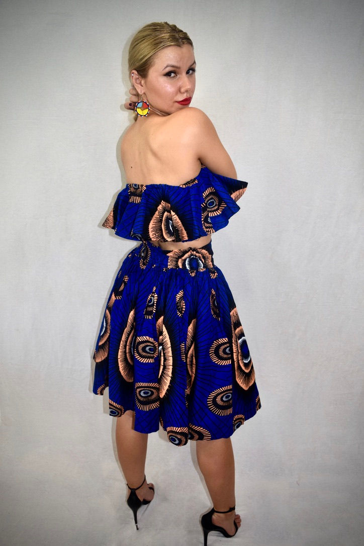 Miniatura: Ankara Natty Crop Top & Skirt