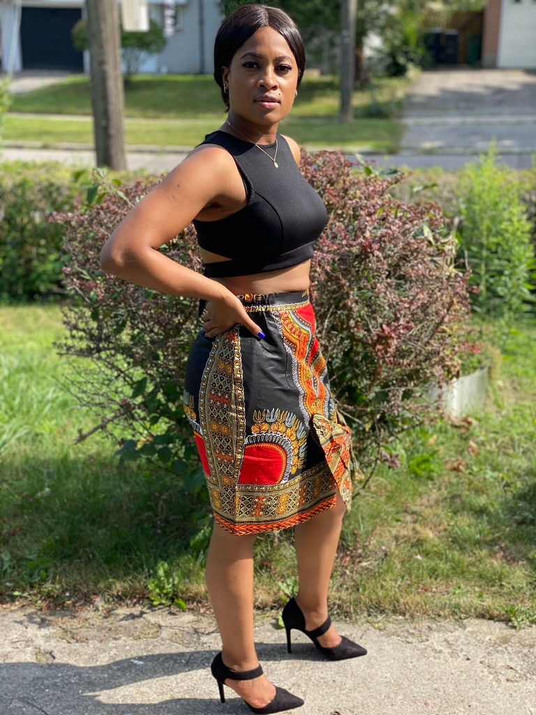 Miniatura: Dashiki Bold Tie Craft Design Skirt