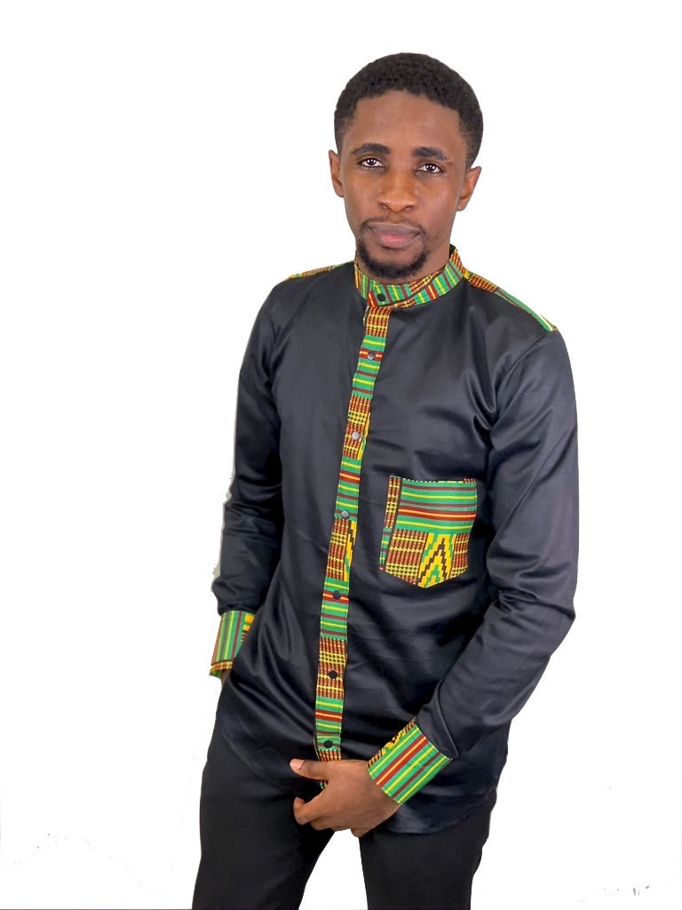 Miniatura: Prince Men Ankara Mix Tribal Shirt