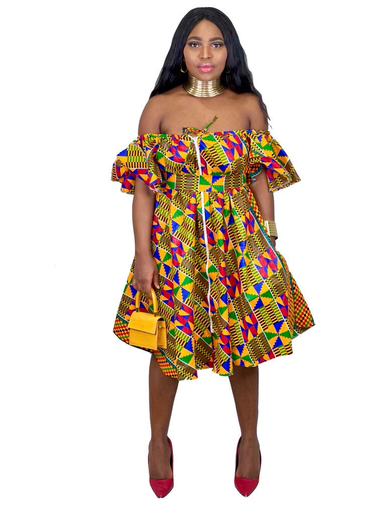 Thumbnail: Bennett African Kente Dress
