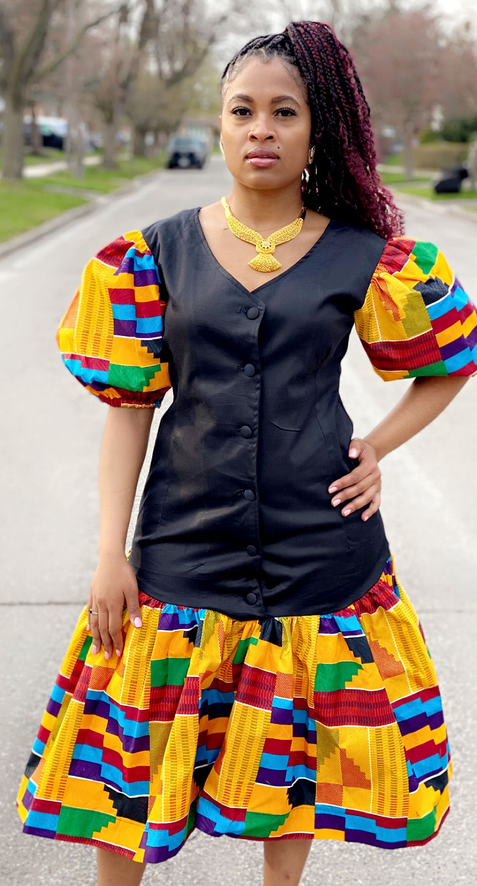 Miniature : Sandy-K African Print Dress