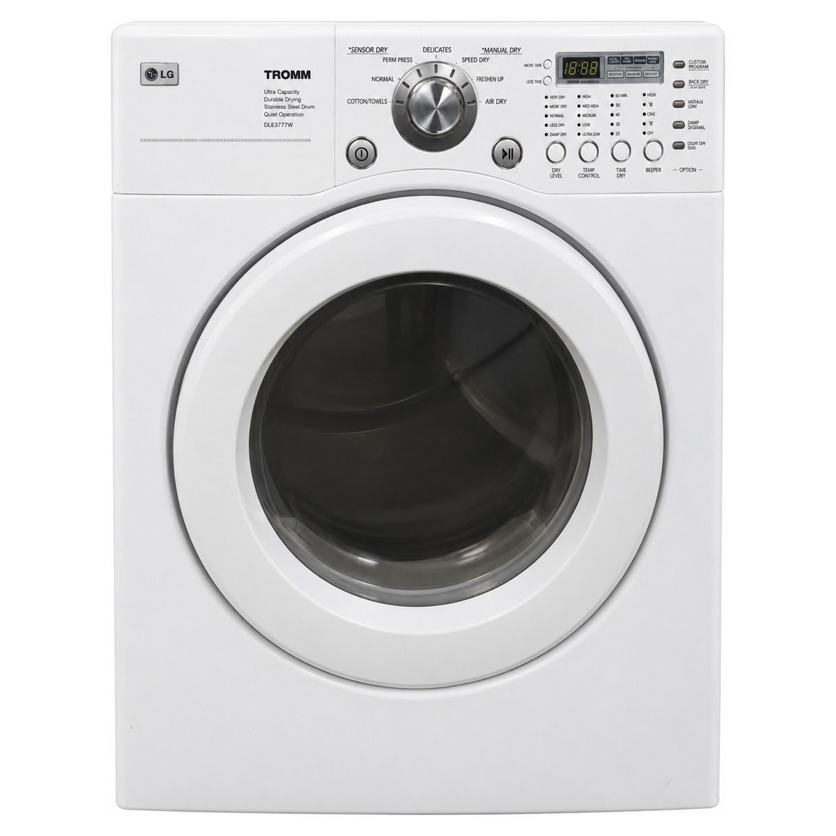 LG DLE3777W Tromm Front-Load Electric Dryer - SKU 13421