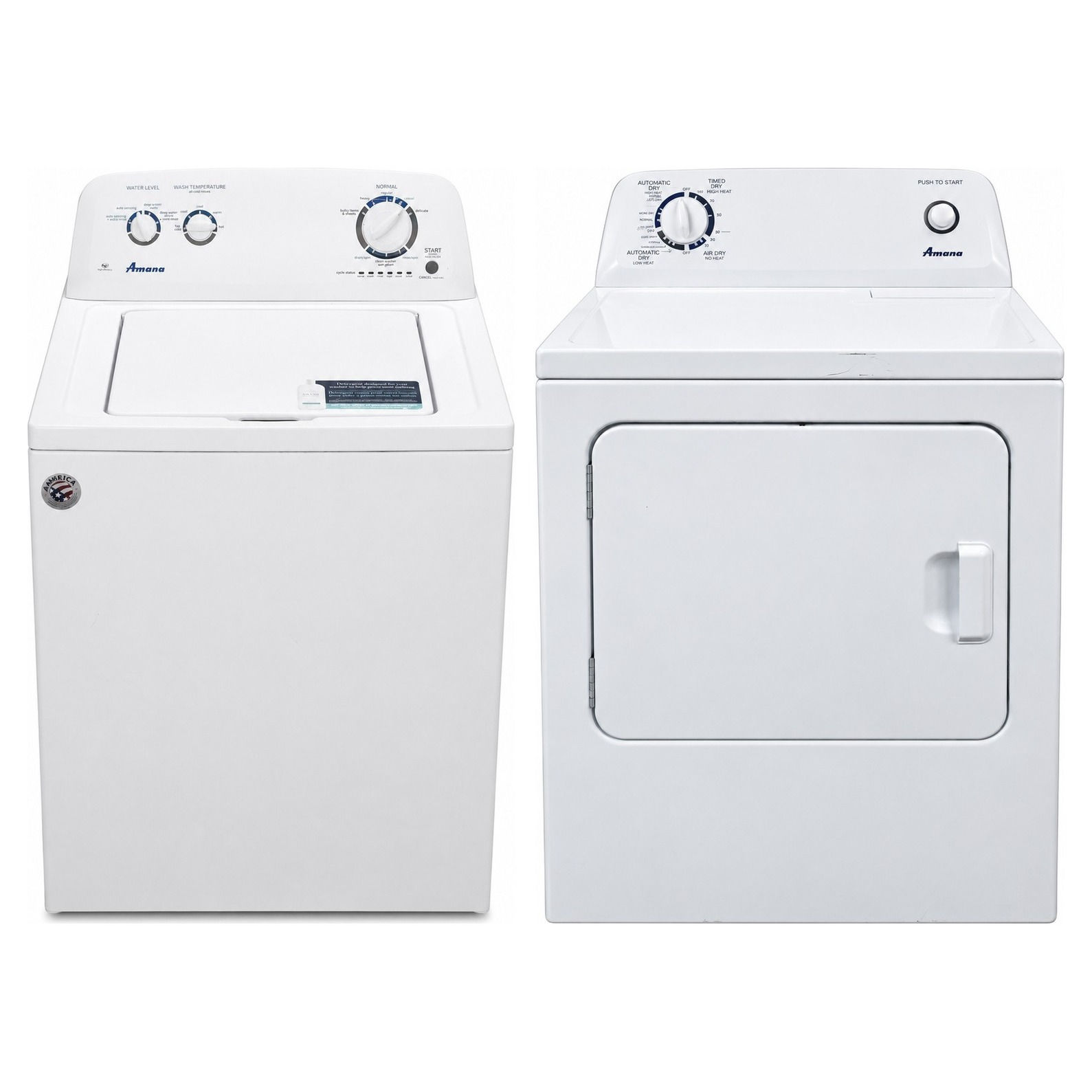 Amana NTW4516FW3 Washer + YNED4655EW1 Dryer Set - SKUs 12245+13375