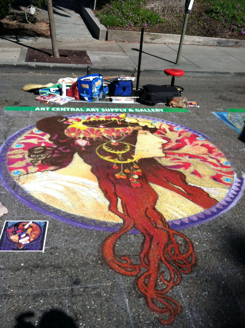 Chalk festival Mucha