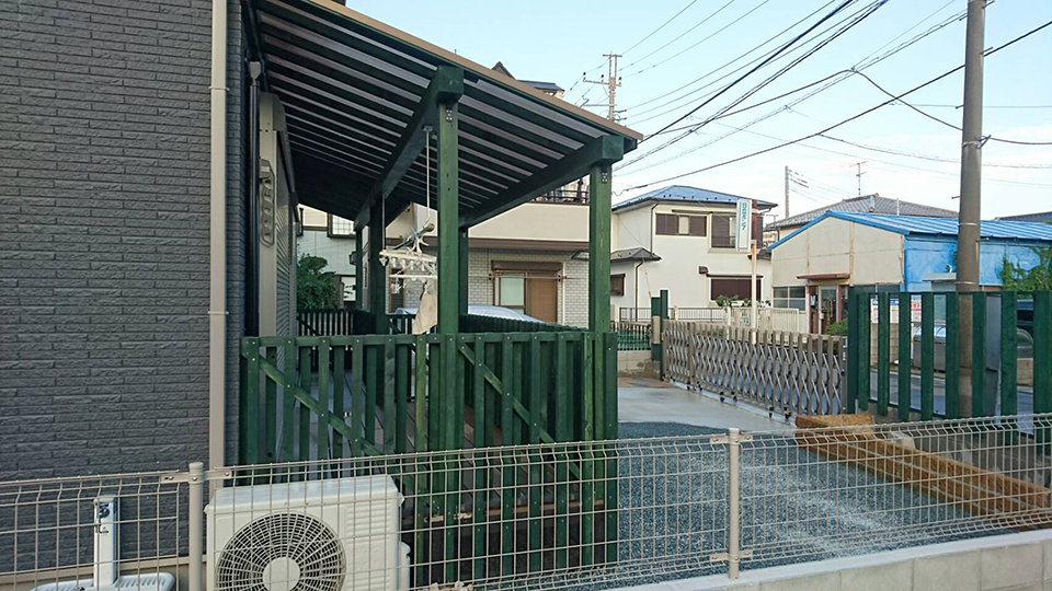 無垢材を使用し手摺を製作2