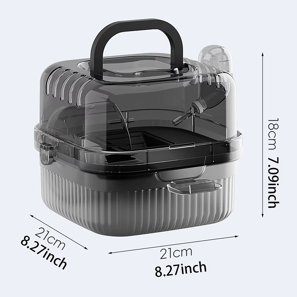Thumbnail: Portable Hamster Carrier Cage with Clear Flip Top – Travel Cage for Small Pets