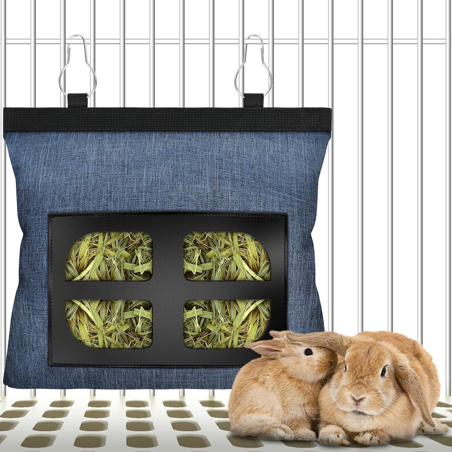 Small Animal Hanging Hay Feeder โ Rabbit & Guinea Pig Hay Storage