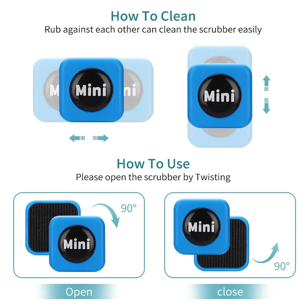 Thumbnail: Aquarium Magnetic Brush Glass Floating Algae Scraper Curve Glass Cleaner