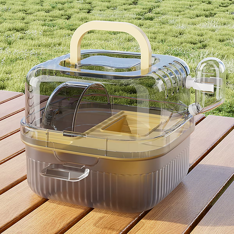 Thumbnail: Portable Hamster Carrier Cage with Clear Flip Top – Travel Cage for Small Pets