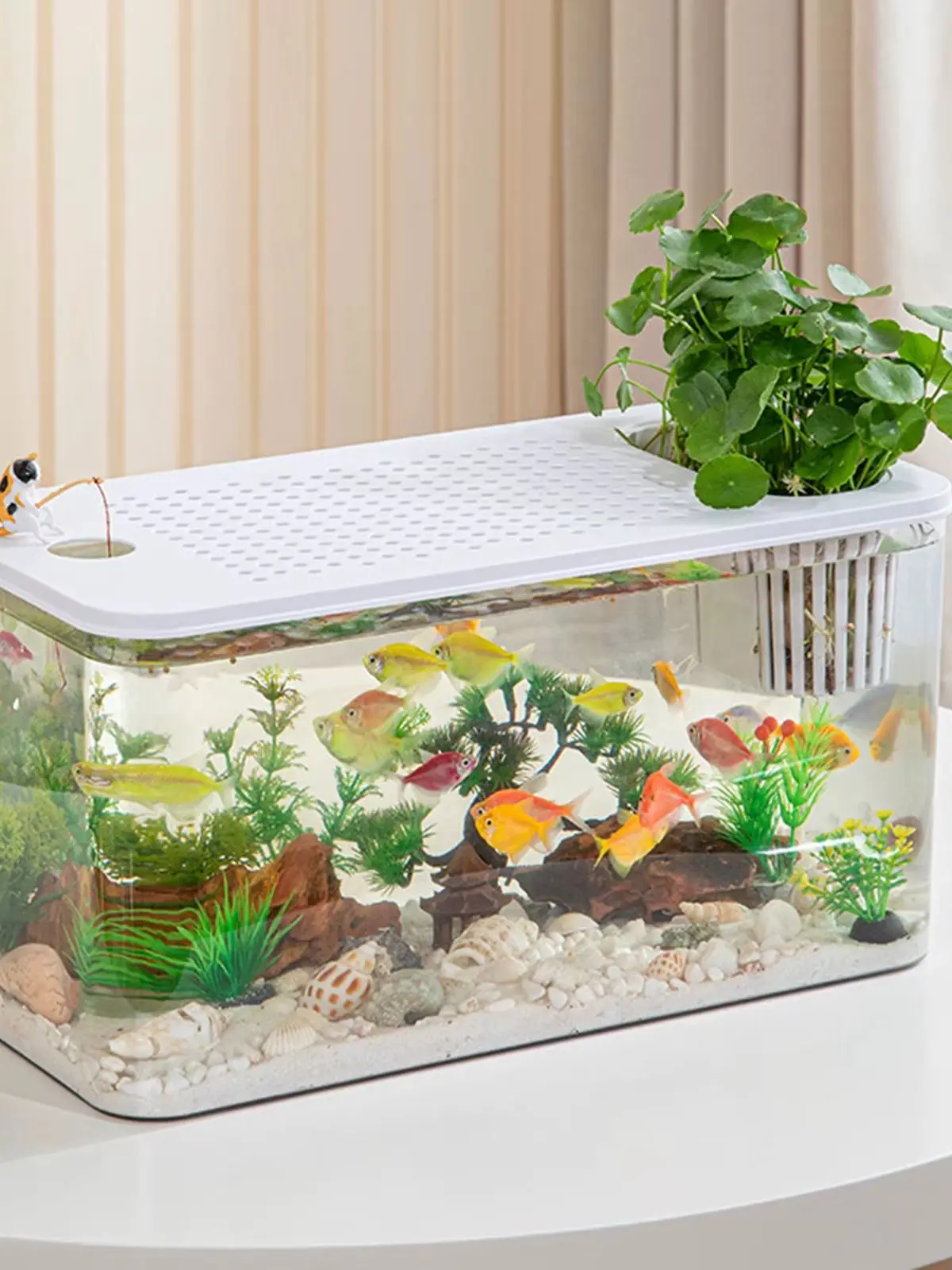 Reptile Terrarium Clear View Breeding Tank Habitat Cage Feeding Box