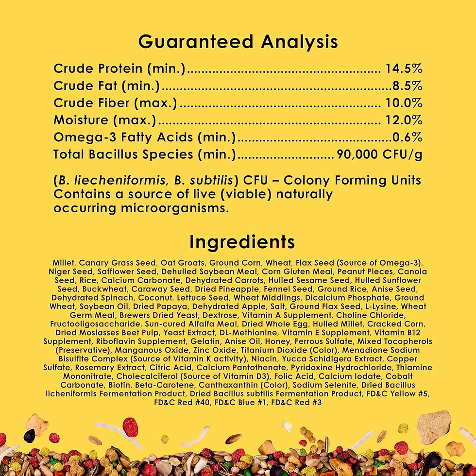 Thumbnail: Kaytee - Fiesta Parakeet Food – Fruit & Veggie Blend for Bird Health 2 lb