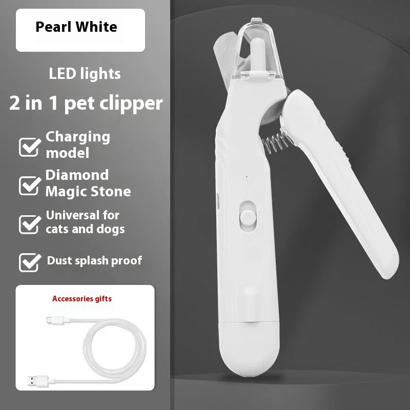 Thumbnail: 2-in-1 LED Pet Nail Clippers – Dog & Cat Nail Trimmer