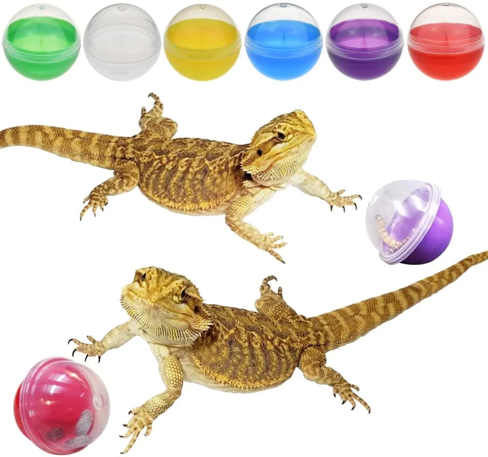 6 Pack Lizard Feeding Balls Reptile Interactive Toy Bearded Dragon Enrichment