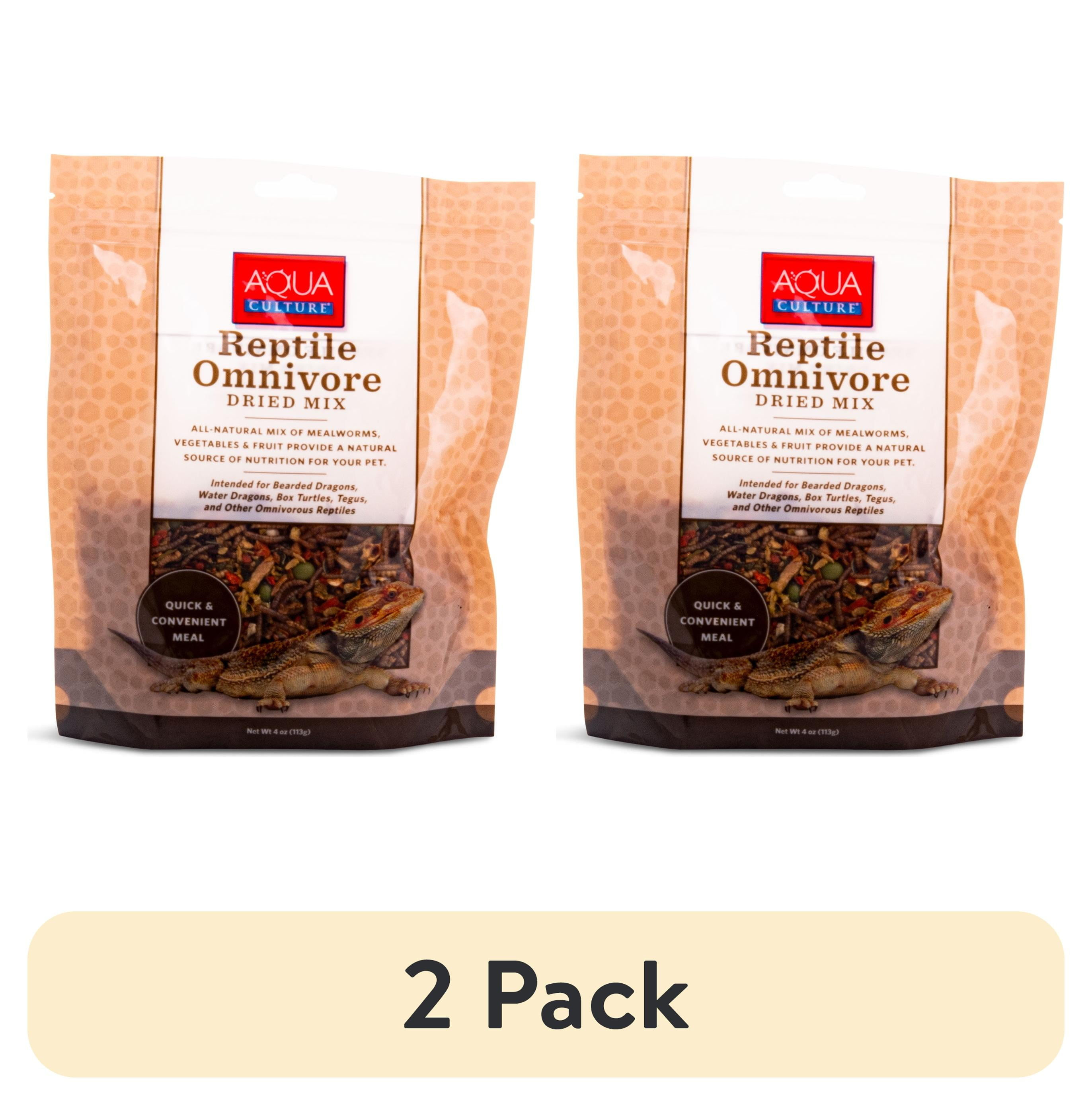 Aqua Culture Reptile Omnivore Dried Mix 2 Pack 4 oz Natural Food