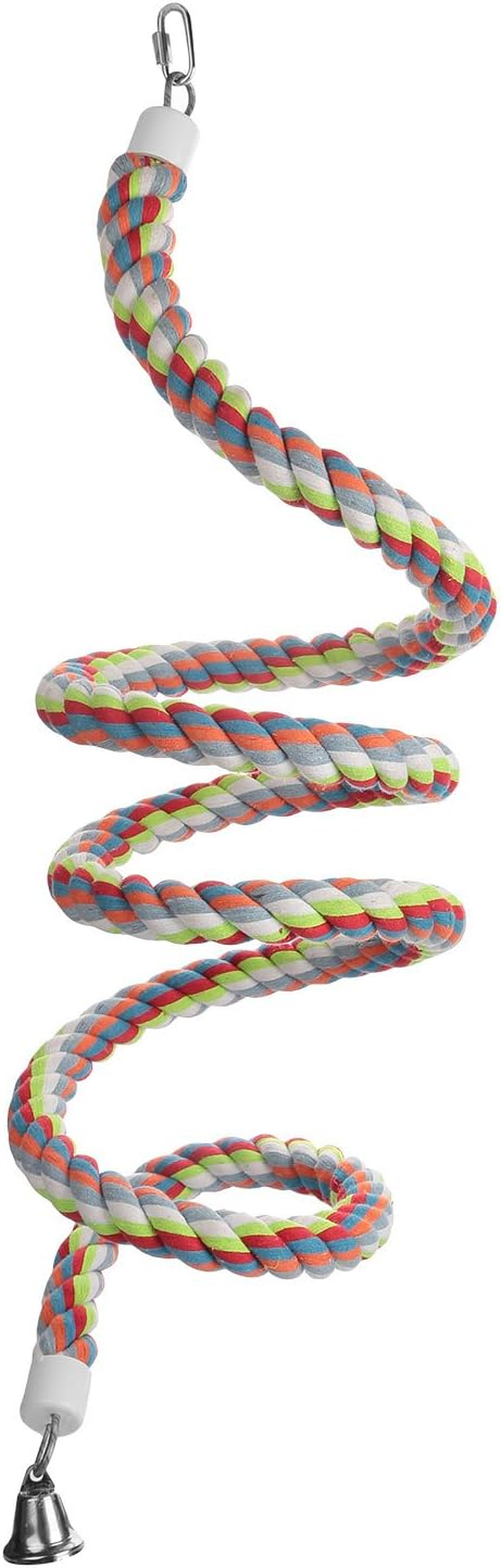 Thumbnail: 94.5" Bird Rope Perch Bungee Climbing Toy for Parrots & Cages