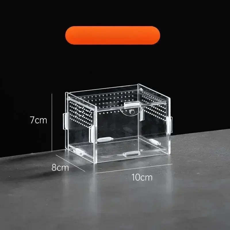 Miniatura: Reptile Acrylic Transparent Terrarium Habitat Breeding Box Reptiles Cage Nano A