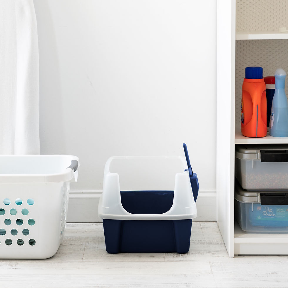 Thumbnail: Inspired Essentials Navy Open Top Litter Box 19"×15"×11.75"