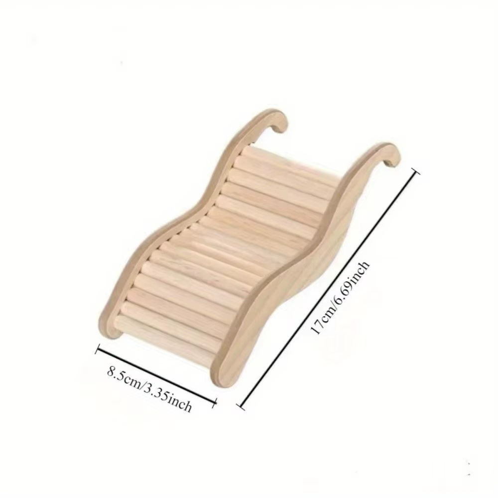 Hamster & Small Pet Wooden Ladder โ Wave Climbing Toy & Chew Accessory