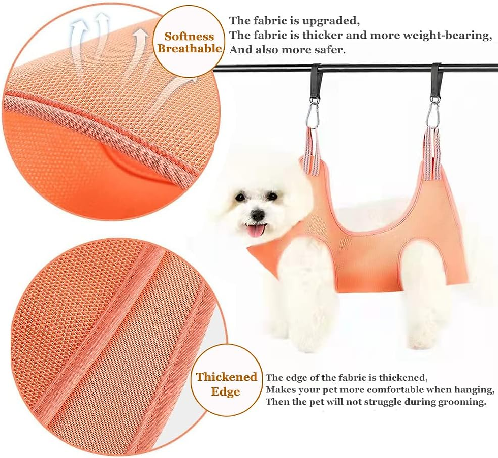 Thumbnail: Adjustable Pet Grooming Hammock – Safe Nail & Fur Care Support Sling