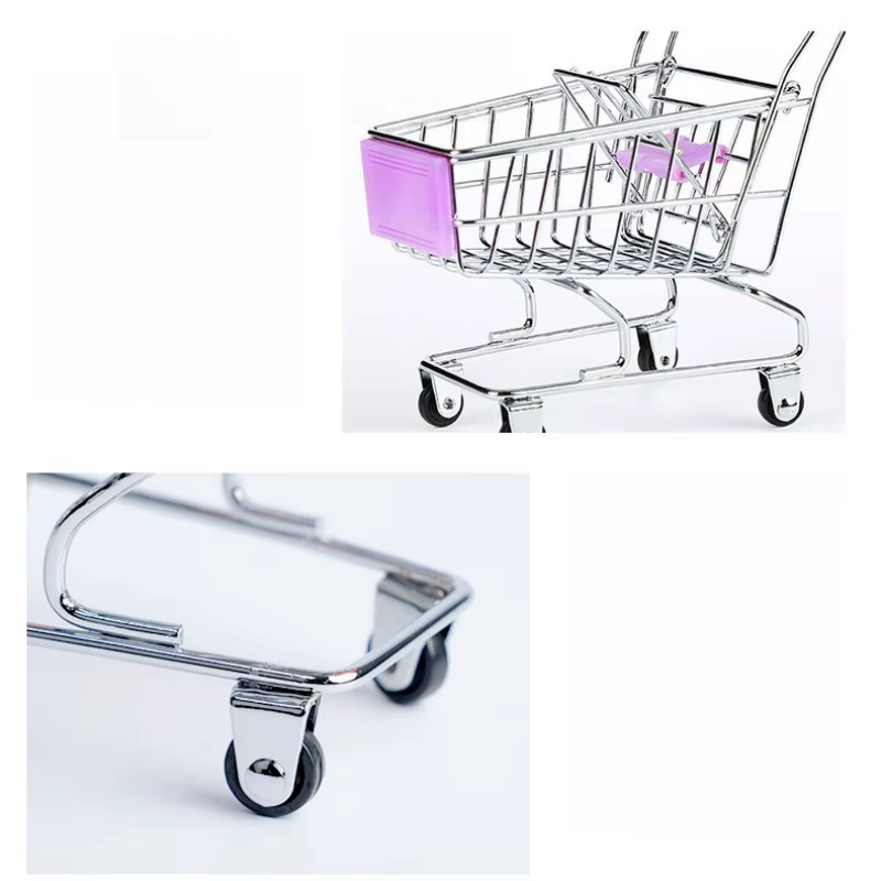 Thumbnail: Funny Mini Bird Shopping Cart Cage Toy – Random Color