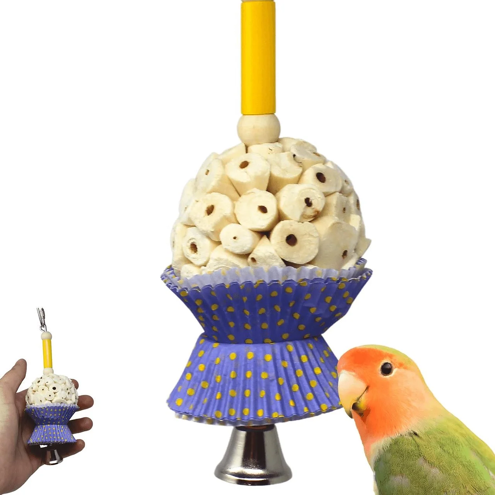Thumbnail: Small Bird Toy – Mini Cake Natural Chew & Forage Fun