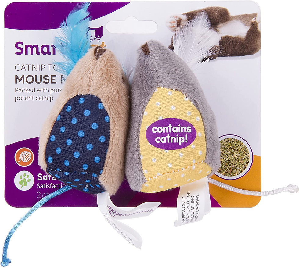 Thumbnail: SmartyKat Mouse Mates Catnip Toys – Plush Mice for Cats, 2-Pack