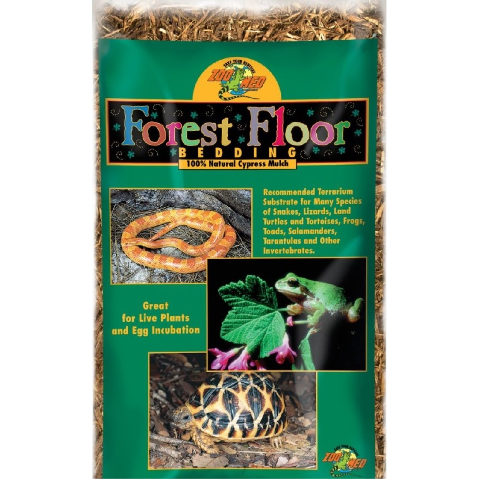 Zoo Med Forest Floor 24qt Cypress Mulch Reptile Bedding Humidity Substrate