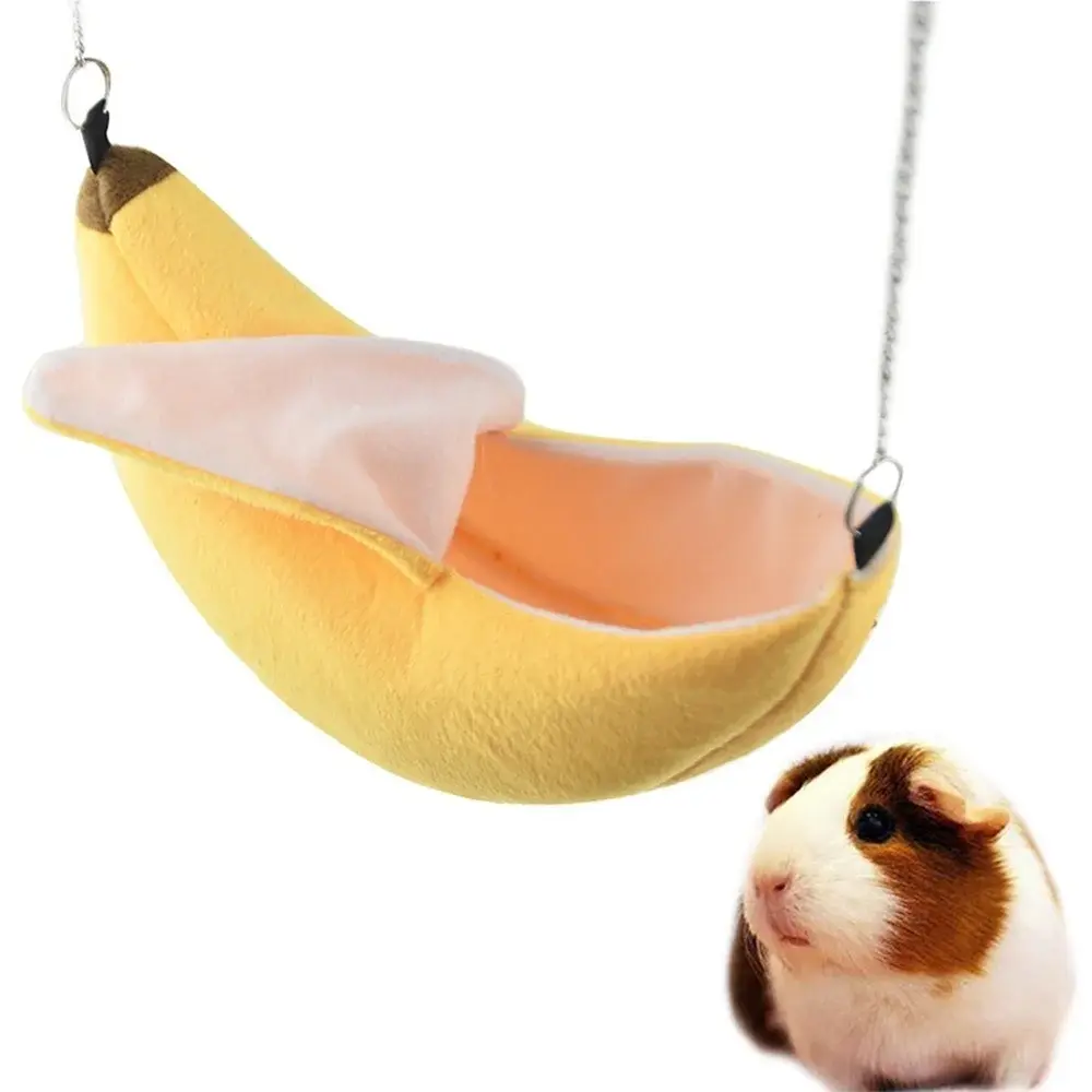 Banana Pet Hammock Nest – Cozy Warm House for Hamsters, Mice & Small Animals