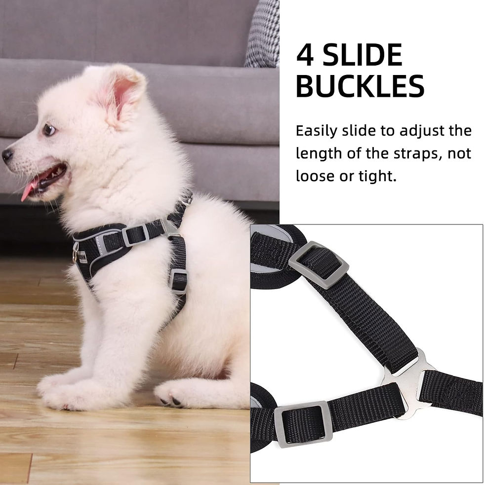 Thumbnail: Rennaio Adjustable Puppy Dog Harness – Mesh Vest with Reflective Strips