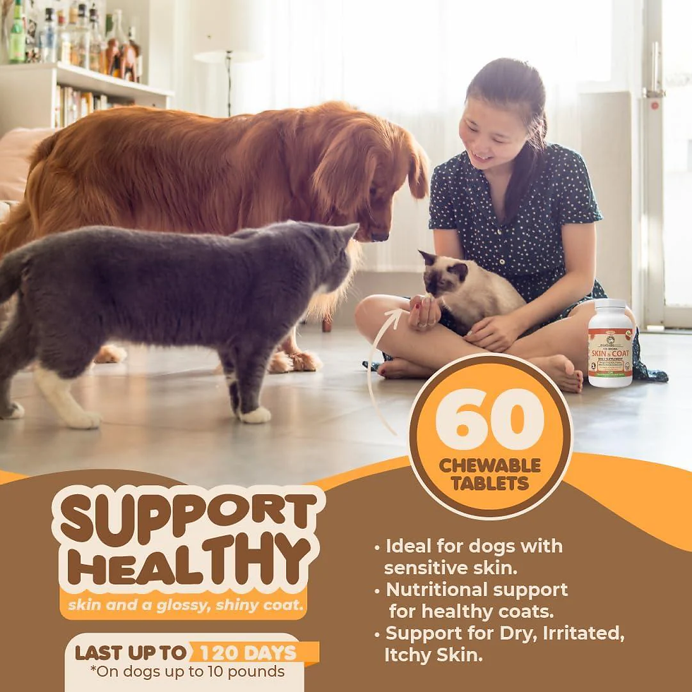 Thumbnail: Makondo Pets - Dog Itch Skin & Coat Supplement Fish Oil & Omega-3 Chews