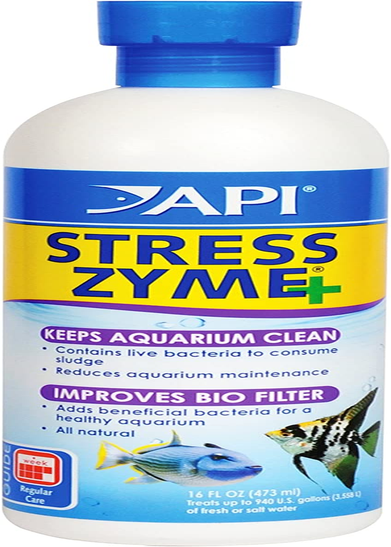 API - STRESS ZYME Aquarium Cleaner β Fresh & Saltwater 16-Ounce Bottle
