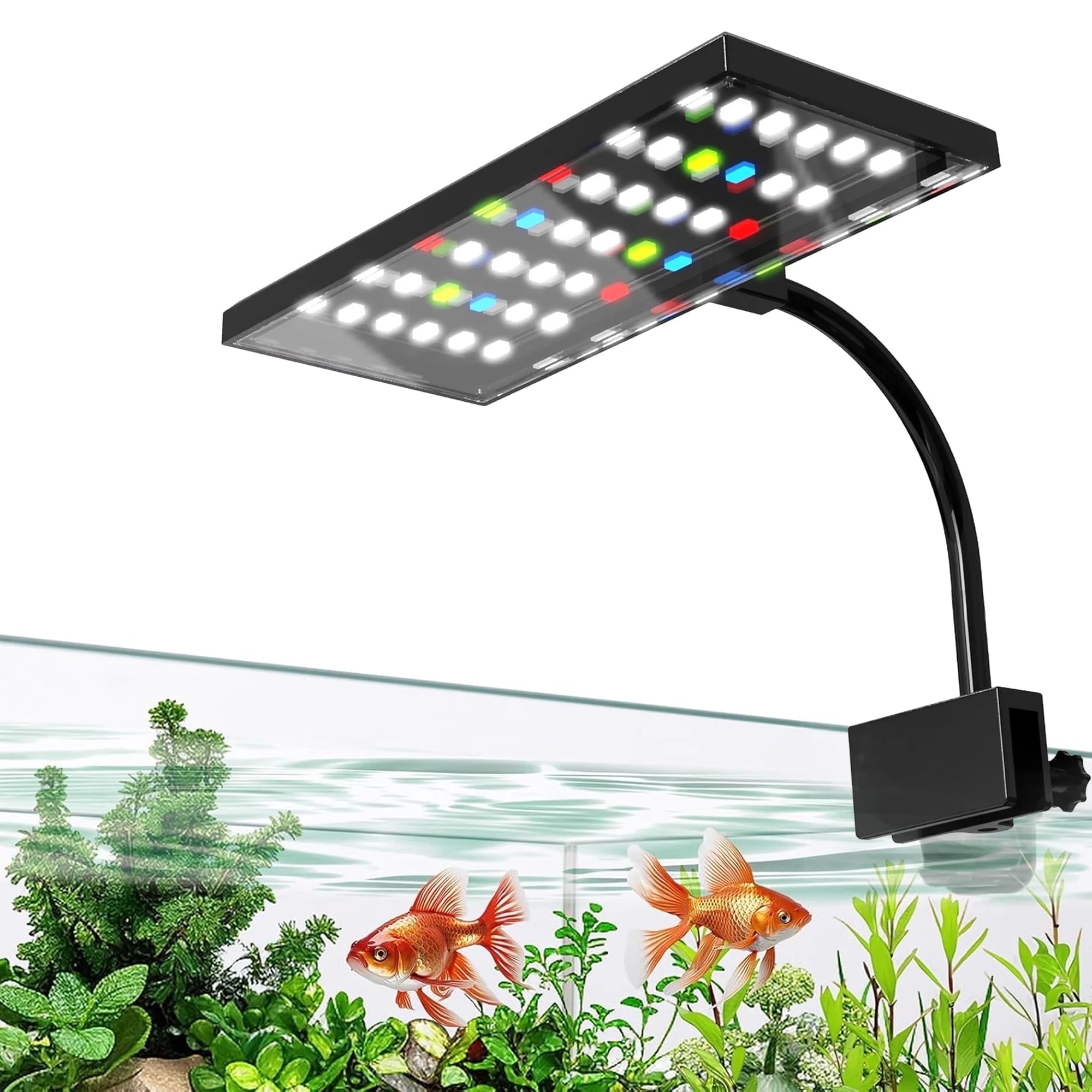 LED Aquarium Clip Light 9W Full Spectrum 24/7 Timer 5โ55 Gallon Tanks