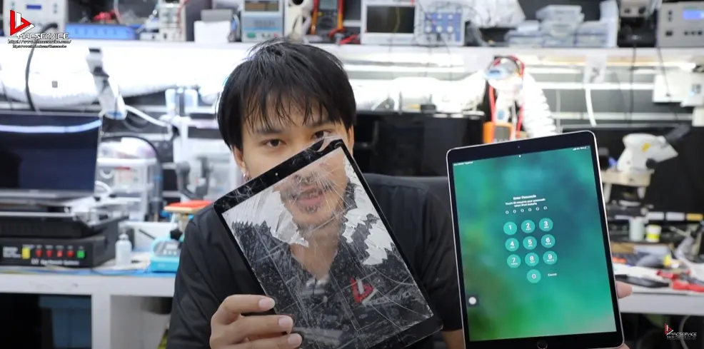 iPad Pro จอร้าว จอสีเพี้ยน