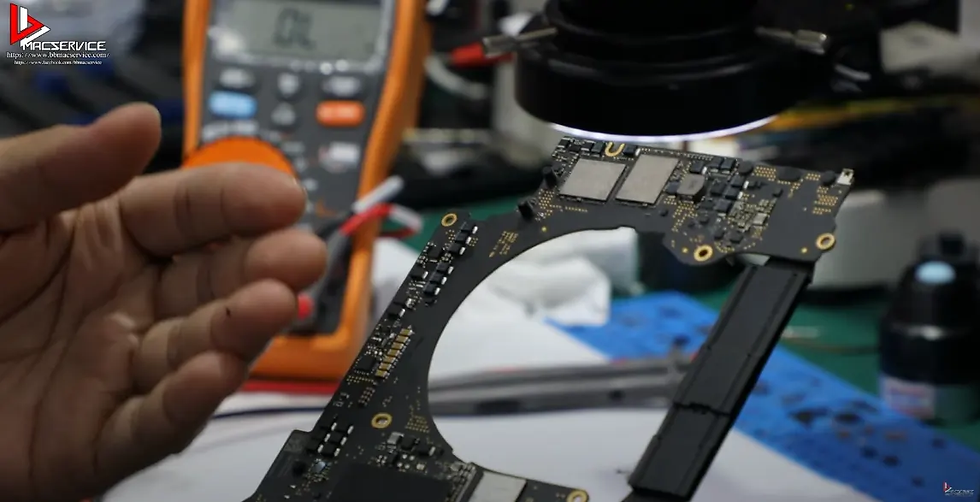 Macbook Pro 16" 2019 A2141 เปิดติดไม่ขึ้นภาพ ชาร์จไม่เข้า กาญจนบุรี