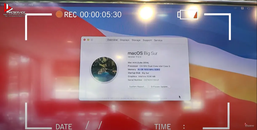 อัพเกรด Ram Mac mini จาก 8GB เป็น 16GB