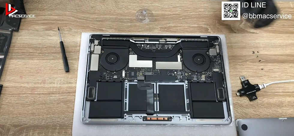 Macbook Pro 15 นิ้ว A1707 แบตเตอรี่เสื่อมสภาพ