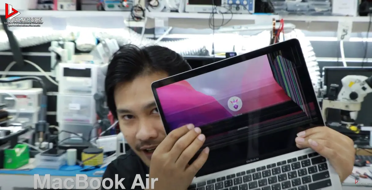 Macbook Air A2337 จอแตก จอสีเพี้ยน